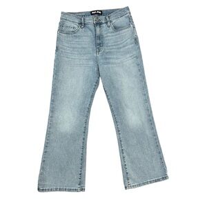 DKNY JEANS women’s WILLIAMSBURG high rise flare crop light wash jean size 8/29